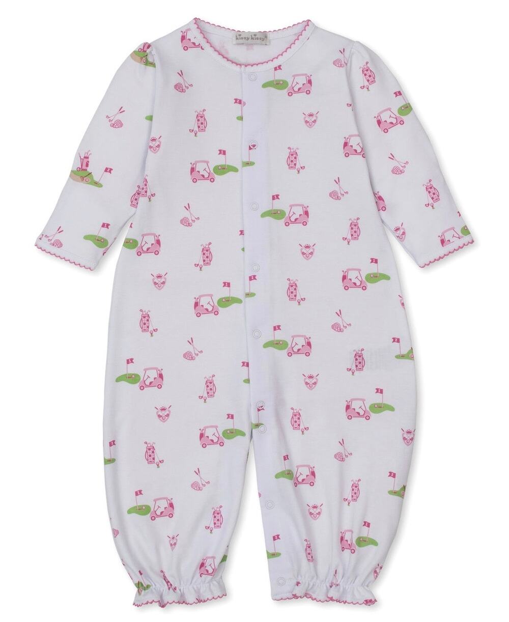 Kissy Kissy Baby Girls Golf Championship Pink Convertible Gown Playsuit Size S